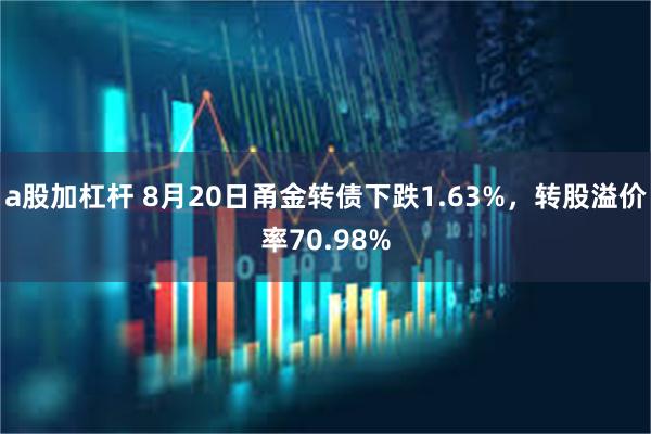 a股加杠杆 8月20日甬金转债下跌1.63%，转股溢价率70.98%